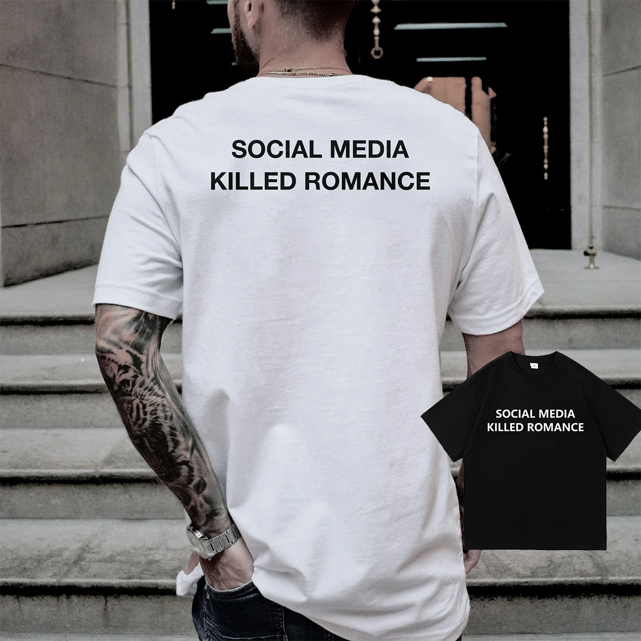 Social Media Killed Romance TShirt 2025 Fashion Men/women Clothing Retro Harajuku High Quality Clothes Cotton Day Gifts TShirts