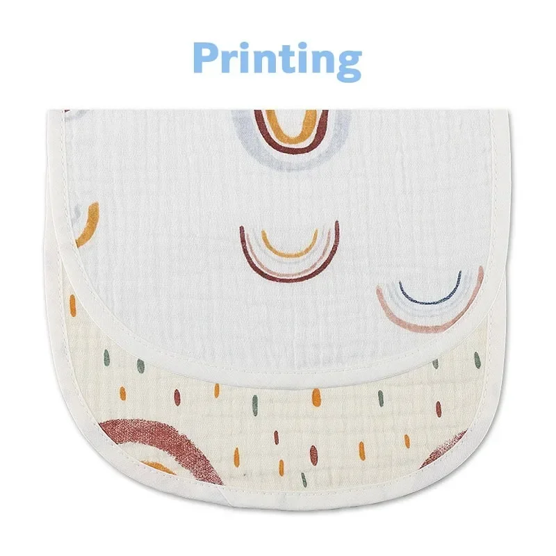 2pcs/set Waterproof Baby Bibs Cotton Infant Feeding Bib Newborn Burp Cloths Bandana for Kids Boys Girls Soft Saliva Towel