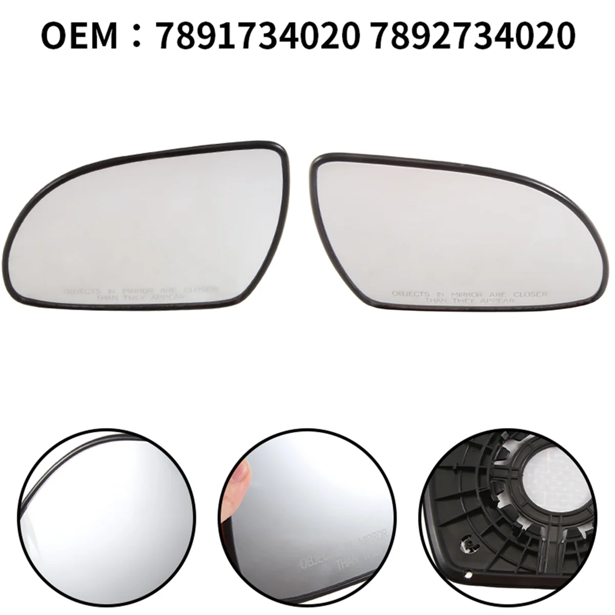 Left Car Rearview Mirror Lens for Ssangyong Korando 7891734020