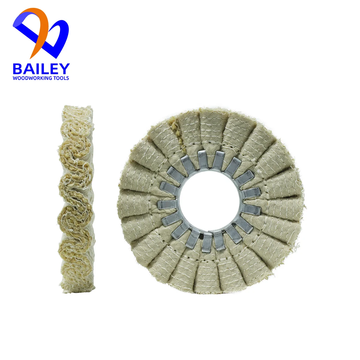 BAILEY 5PCS 150x50x20mm Core Inner Hole Sisal Type Buffing Wheel Polishing Wheel for Edge Banding Machine Woodworking Tool