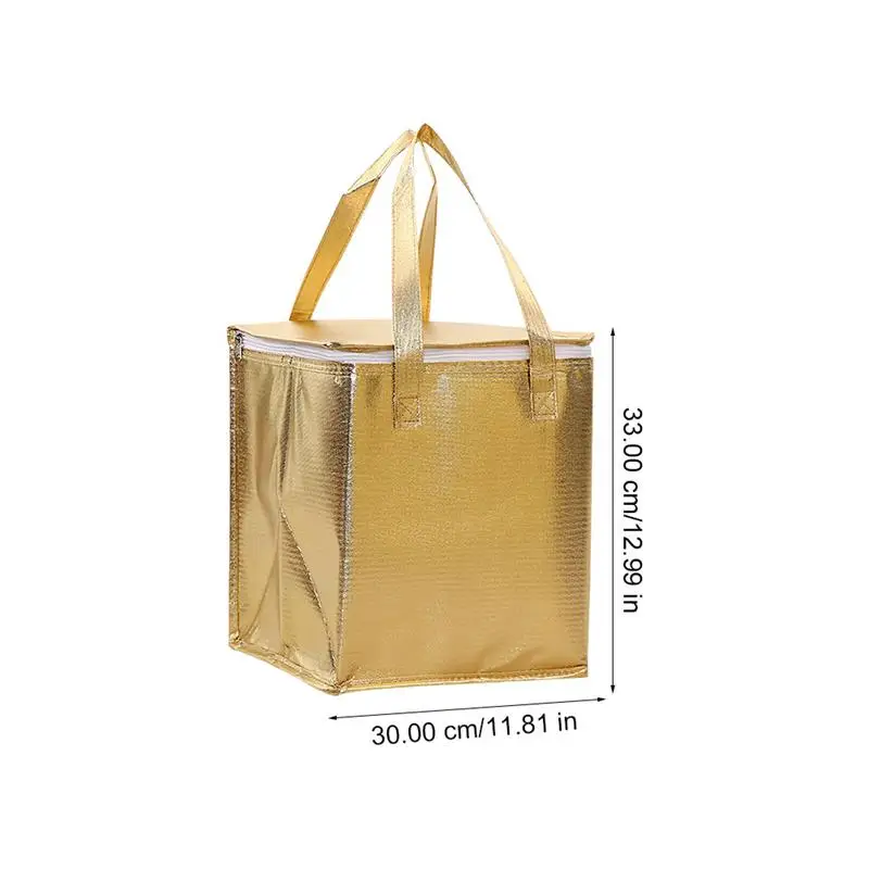 Food Delivery Bag Thermal Cake Carrying Bag Zipper Design Food Storage Bag Take out Food Insulation Pouch