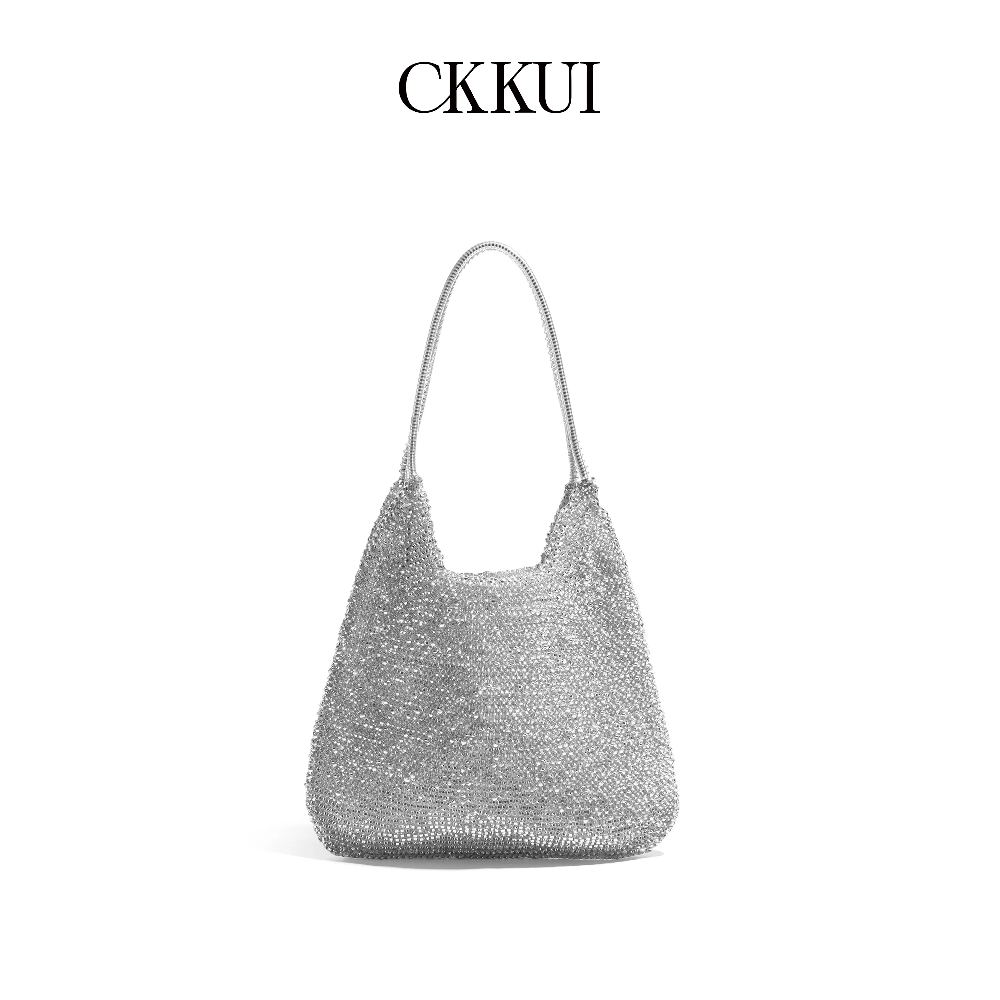CKKUI Fashion High Quality Luxury Casual Women's Woven Tote Bag 2026 Summer Party Date Daily Shopping Travel Hobo Shoulder Bag