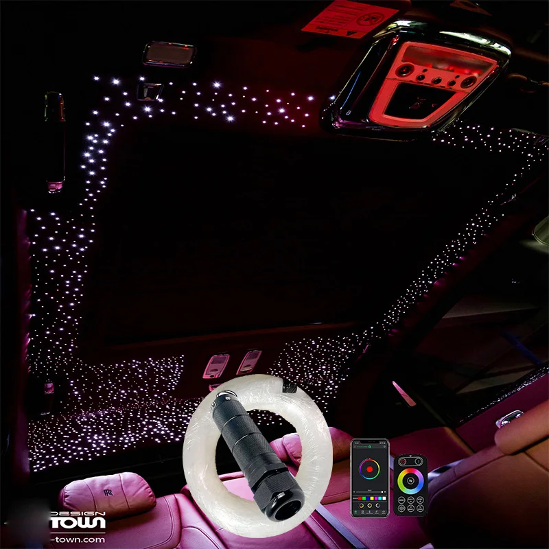app fiber lamp RGBW Car RooM Star Lights LED Optic star ceiling Light kits Optical fiber with RF control Mobile fashion SMALL 6W