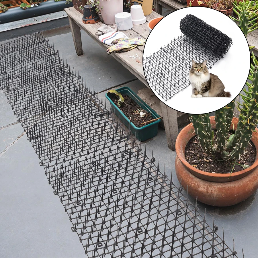 

Mat for Cats with Spikes Strips Network Stopper Outdoor Deterrent Indoor Anti-Cats Pet Repellent Sofa Furniture Garden Staples