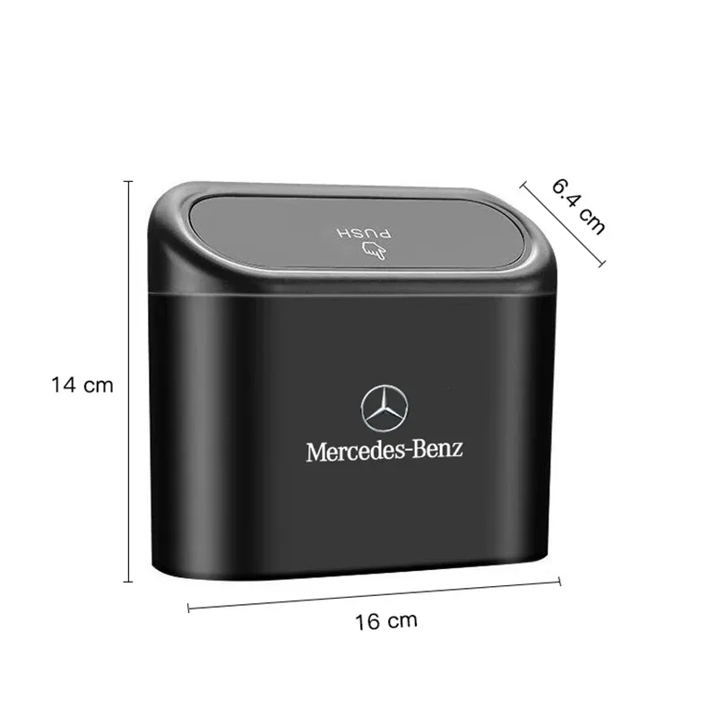 Car Trash Bin Storage Box Hanging Trash Accessories For Mercedes Benz AMG C E S GLE CLC Class W205 C300 W203 W206 W108 W124 W126