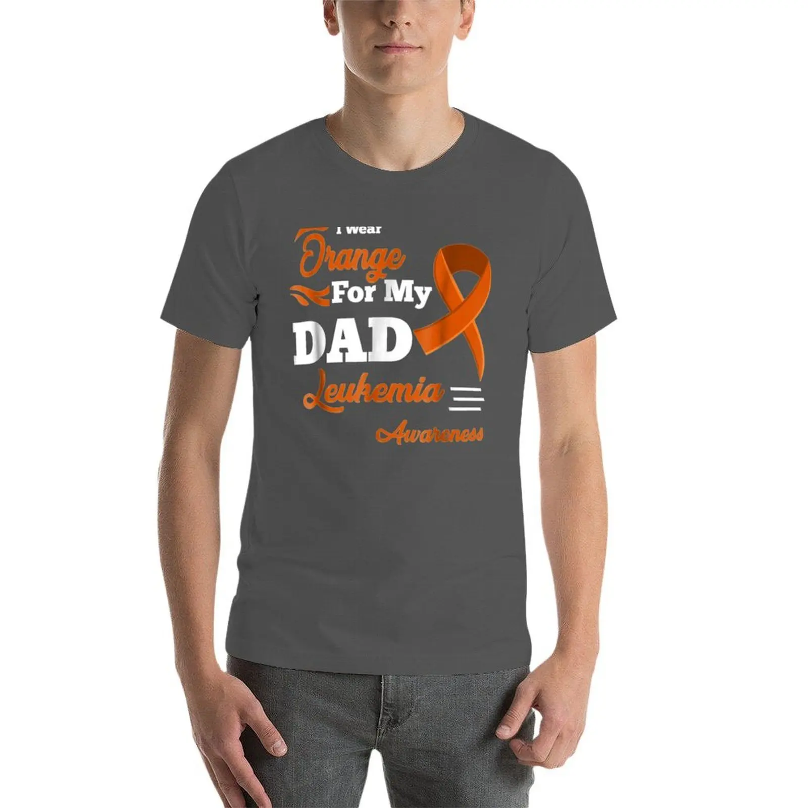 تي شيرت I Wear Orange For My Dad - تي شيرت للتوعية بالكميا تي شيرت للرجال من القطن تي شيرت رجالي جرافيك تي شيرت
