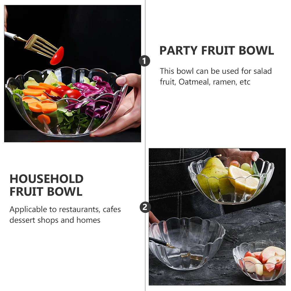 

1 pc Acrylic Salad Bowl Transparent 10.5Cm For Fruit Dessert Oatmeal Ramen Buffet Party Breakfast Porridge Household Unique