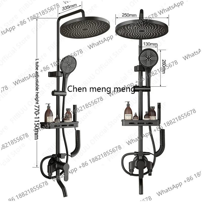 01A Height adjustable Shower Head Combo Multiple Options Shower Set High Pressure New Rain Shower System Handheld Spray for Bath