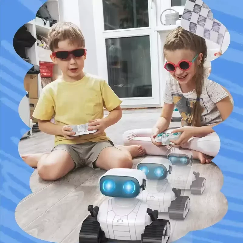 Op afstand bestuurbaar robotspeelgoed voor kinderen Danslicht Geluidsaangedreven elektrisch robotspeelgoed voor jongens Senior Fashion Cool Toy