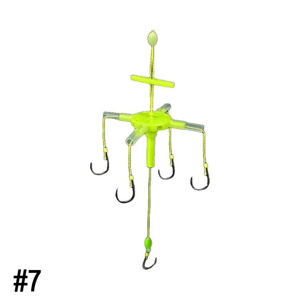 

Carp Bait Explosion Fishhooks Set for Feeder Cage Fishing Flap 4 Claw String Hooks Prevent Winding Hose Carbon Steel Hook Tools