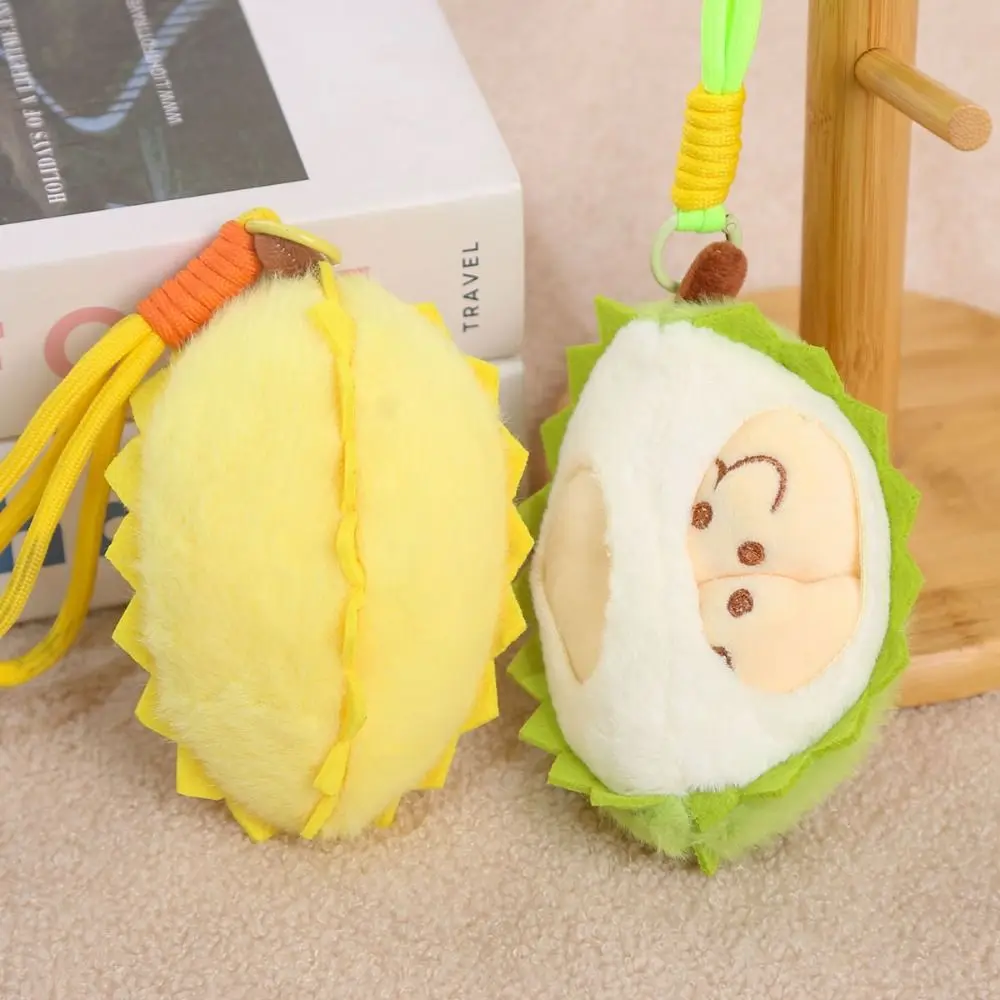 

PP Cotton Fruit Durian Pendant Detachable Soft Durian Fruit Shape Plush Toy Collection Cartoon Fruit Durian Plush Keyring