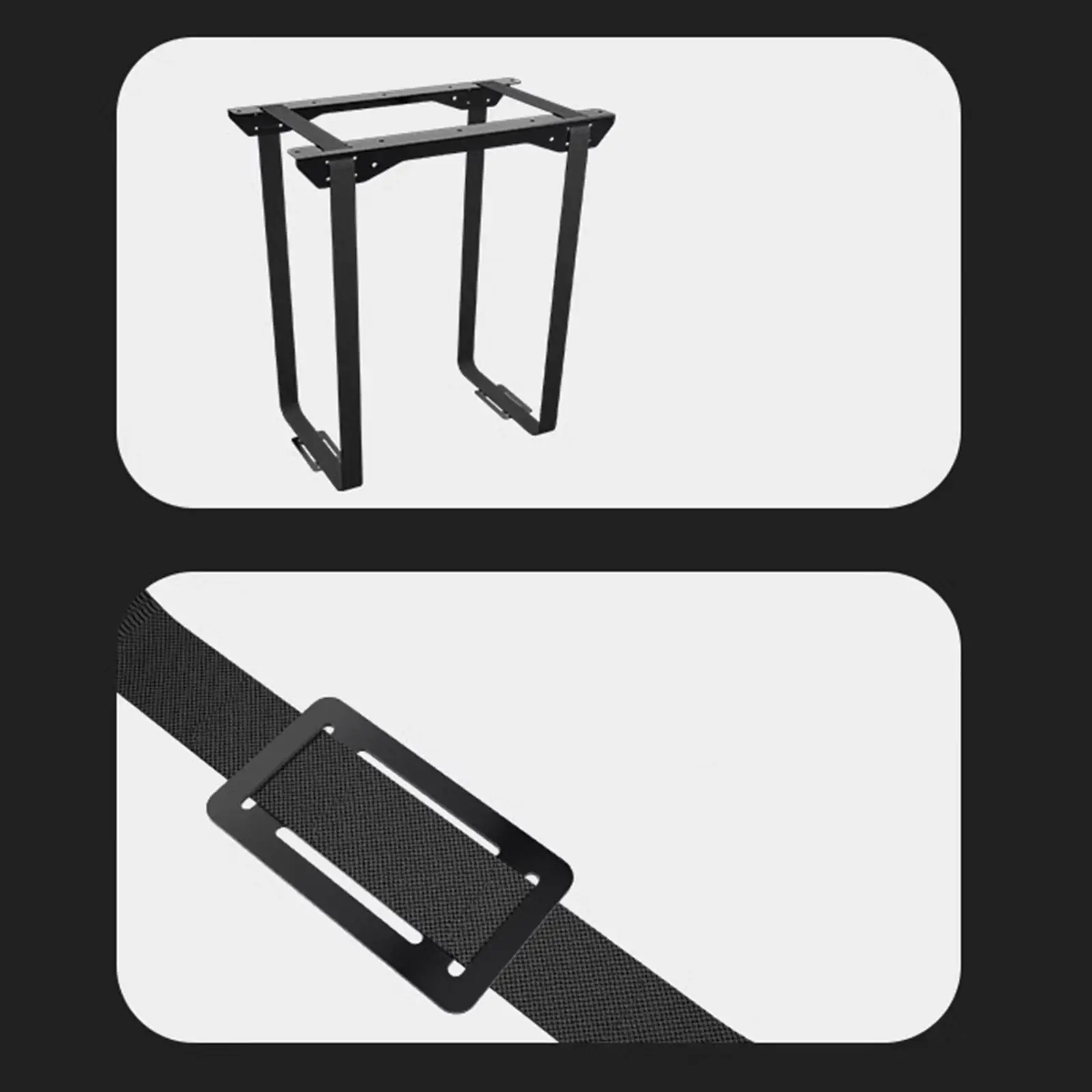 Universal Under Desk PC Mount Adjustable Straps Computer Case Carrier Hanging Stand Space Saving CPU Holder for Office Desk