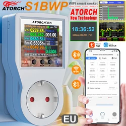 AC85-265V 16A Tuya WiFi Smart Socket Voltmeter Ammeter Power Meter Curve Electricity Bill Energy Consumption Analyzer Monitor