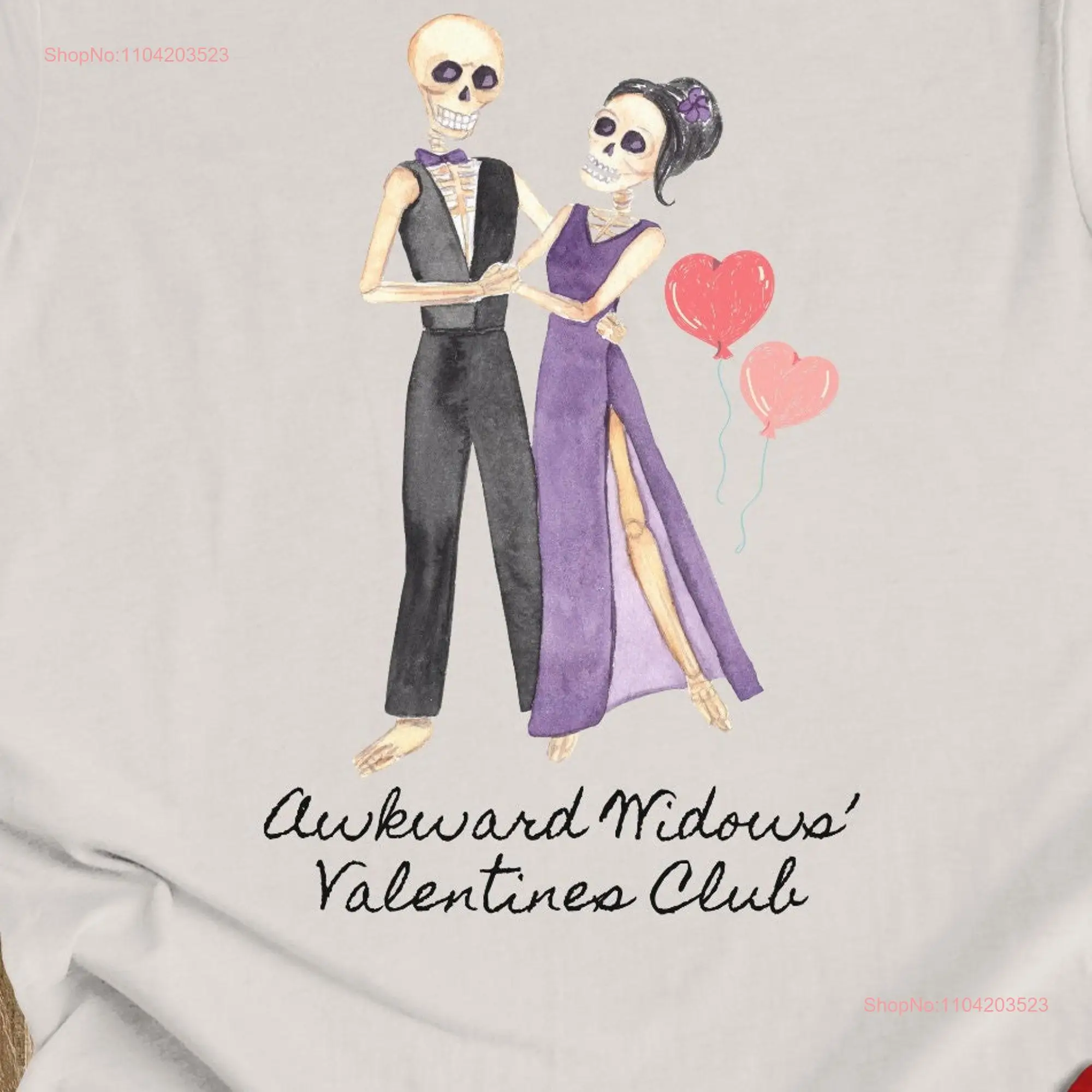 Awkward Widows Valentine Club T Shirt for spouses experiencing grief loss sweet heartbreak condolence tee unisex death