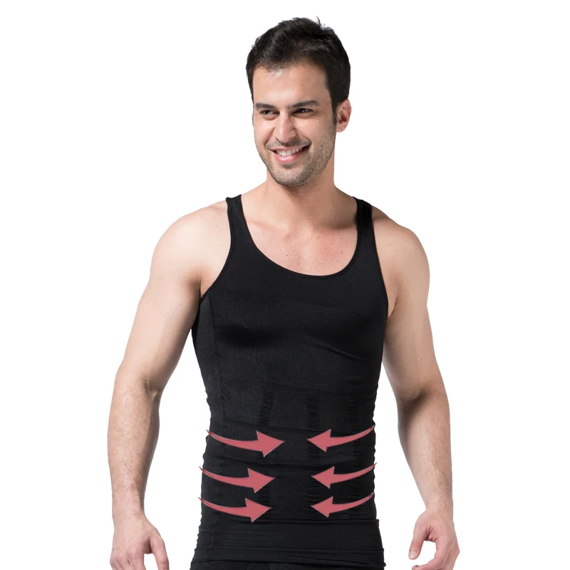 ALLTOOALL-corsé adelgazante para hombre, chaleco de compresión, Control de barriga, cintura delgada, ropa interior, chaleco deportivo