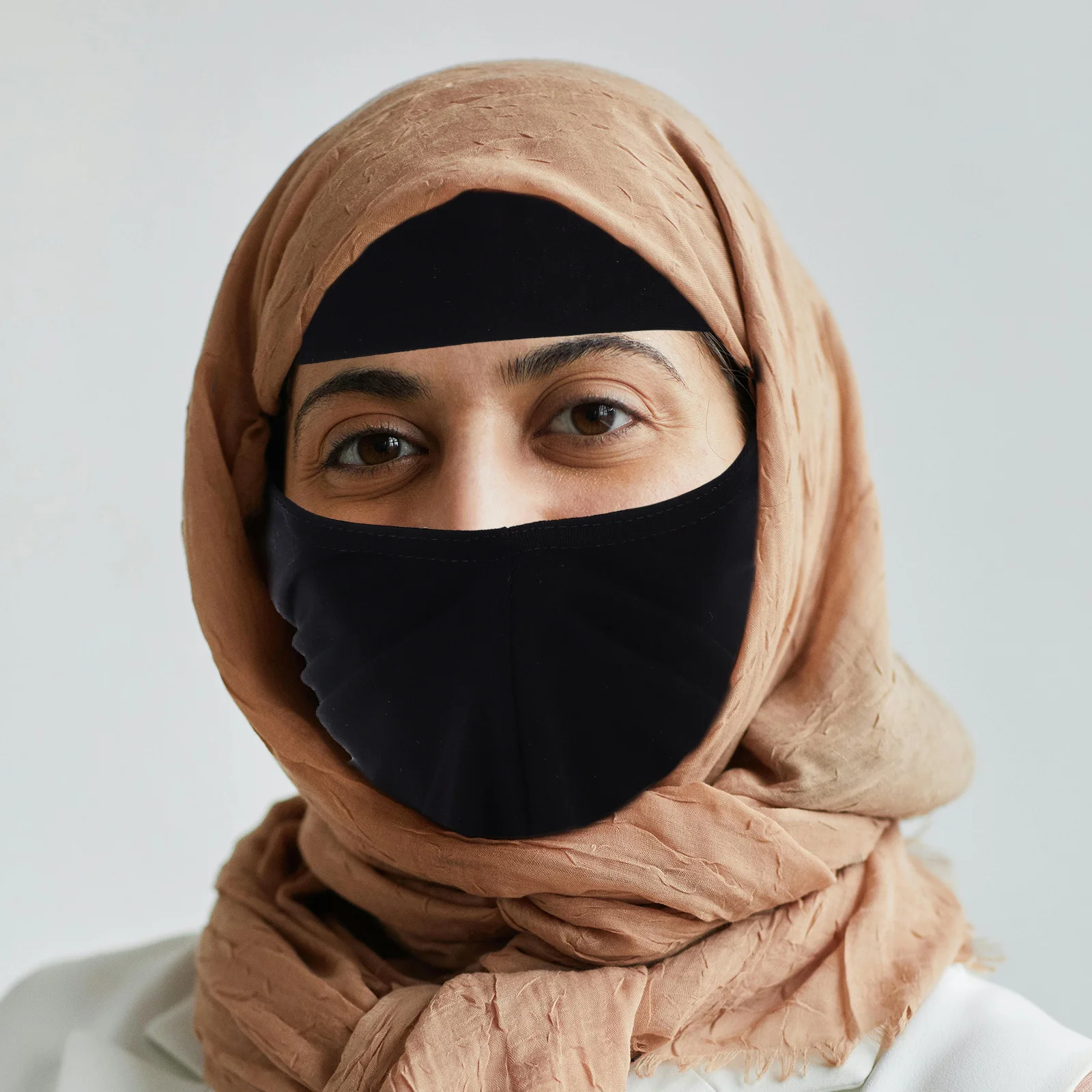 

Muslim Hijab Cap Black Full Cover Inner Hijab Adjustable Breathable Stretch Lightweight Seamless Islamic Ramadan Shawl