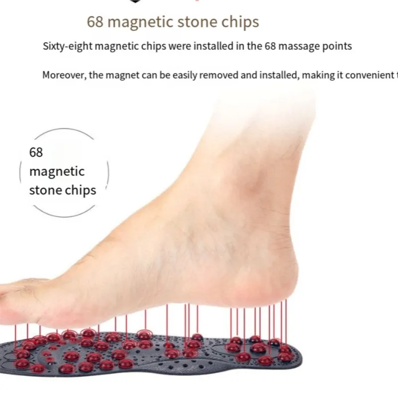 Foot Weight Loss Slimming Insole Health Care Shoe Pad SoleMagnetic Therapy Silicone Insoles Transparent Massage