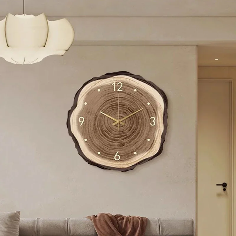Simple Design Art Mural Wall Clocks Living Room Vintage Wooden Silent Wall Clocks Decoration Electronic Home Decor Wanduhr LLWC