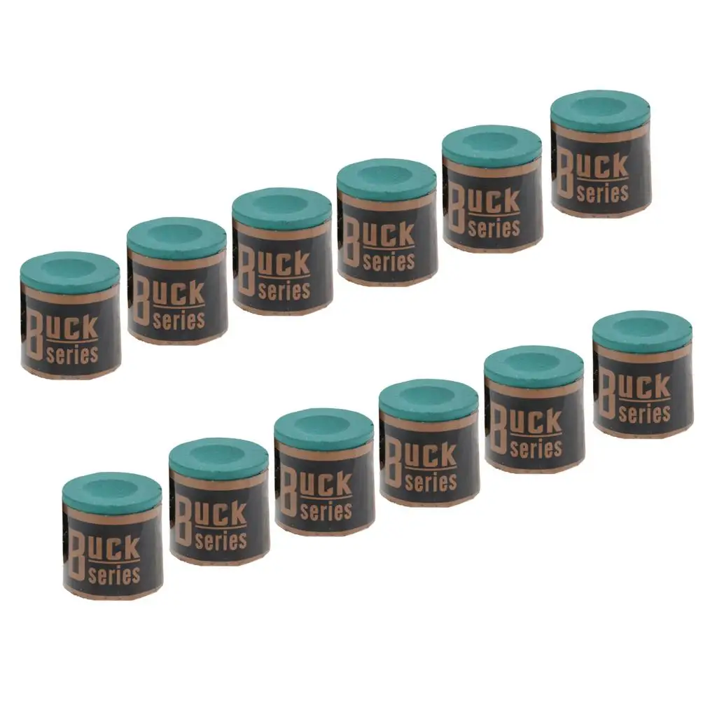 

Pool Cue Tip Chalk Green 12 Pieces Billiard Accessories Calcium Carbonate Snooker Chalk for Table Games