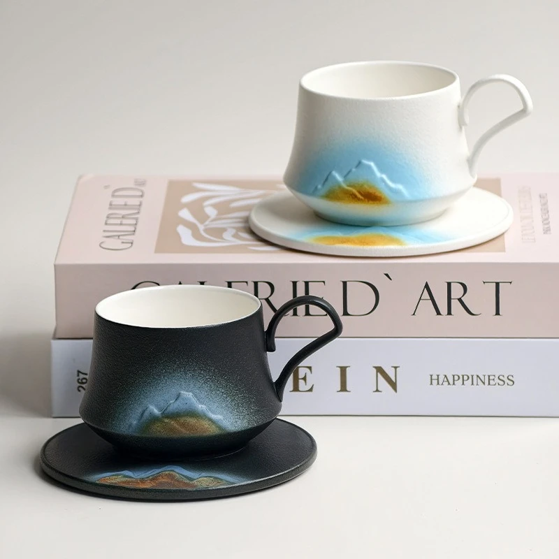 Light Luxury Retro Jiangshan Coffee Cup Ceramic Cup 2 Light Luxury Retro Jiangshan Coffee Cup Ceramic Cup