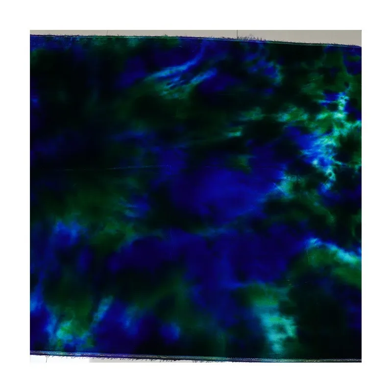 Silk velvet woven georgeau tie-dyed and printed fabric dress cheongsam