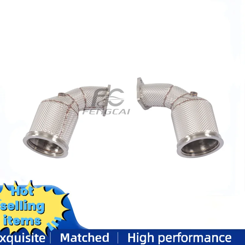Downpipe Exhaust for Porsche Panamera 971 2.9T Stainless Steel Exhaust Catalytic Converter with Heat Shield Retrofit Car Power