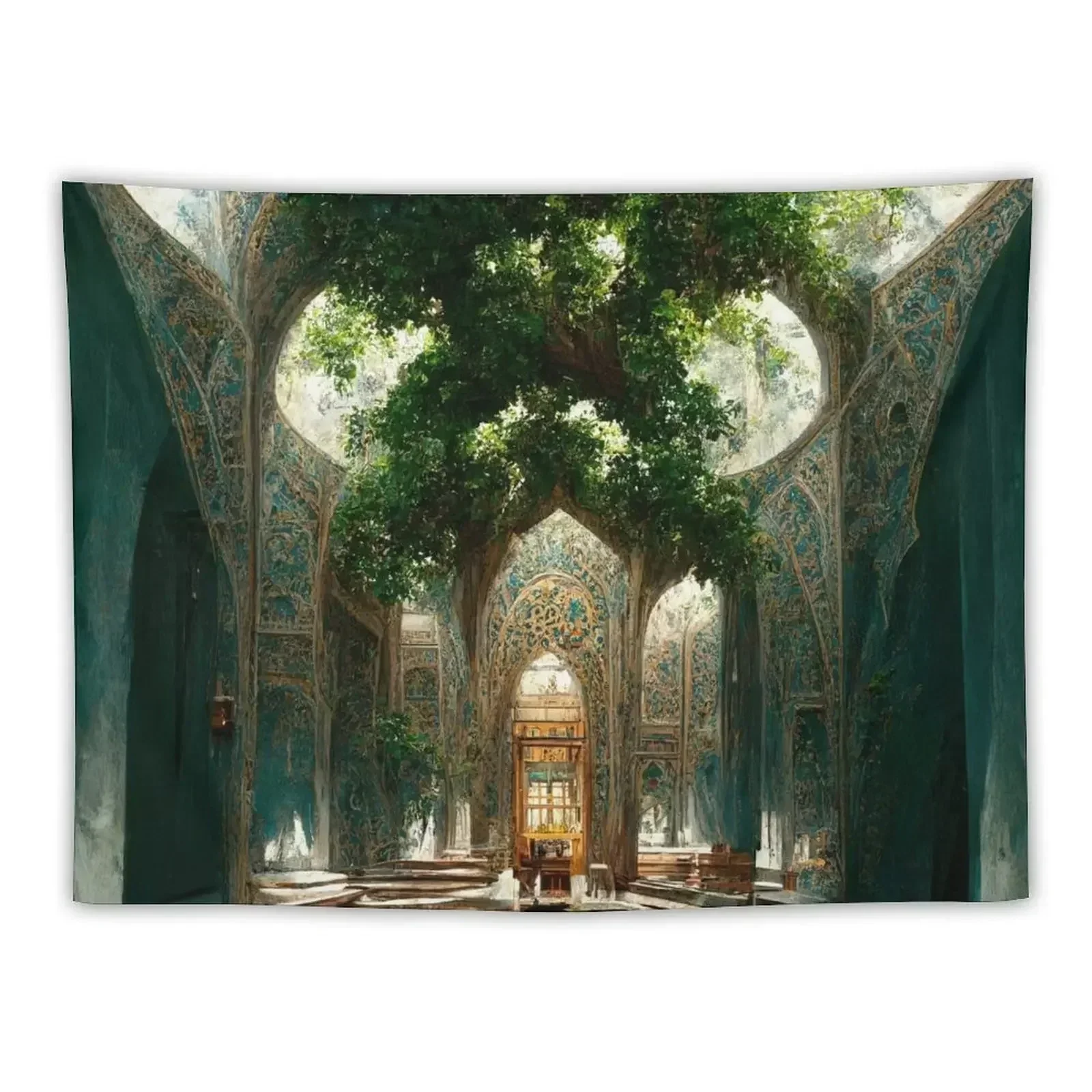 

Verdant Shrine Tapestry Decoration Home Decor For Room Tapestry
