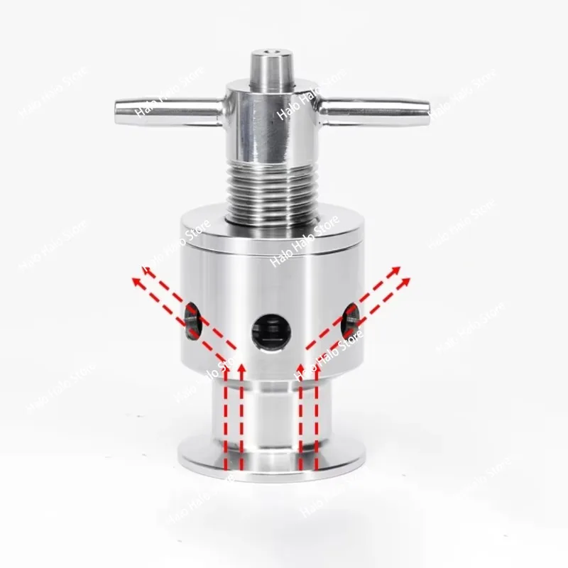 Stainless Steel Sanitary Quick-Install Pressure Relief Valve, Tri-Clamp Exhaust Valve, Spring-Loaded Manual Safety Valve