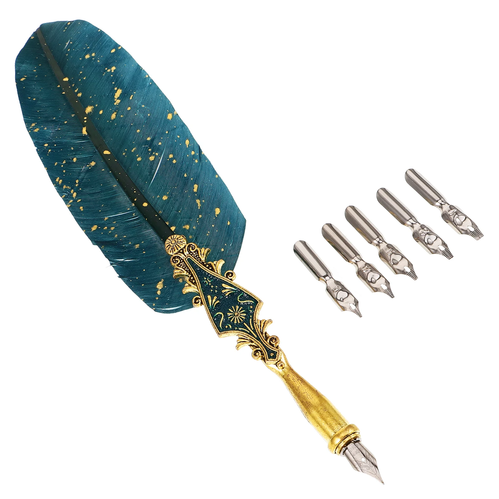 

Quill Pen Set Calligraphy Practice Office Portable Fountain Drawing Dip Engraving