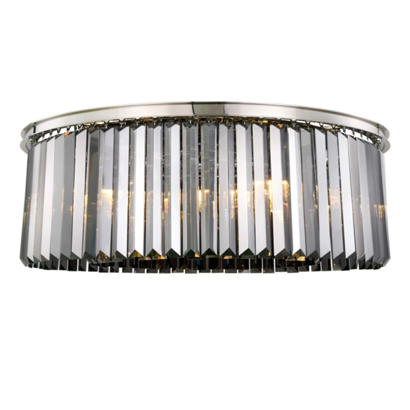 Modern LED Crystal Ceiling Light Luxury Chrome Lamp for Living Room Bedroom High Quality Home Decor