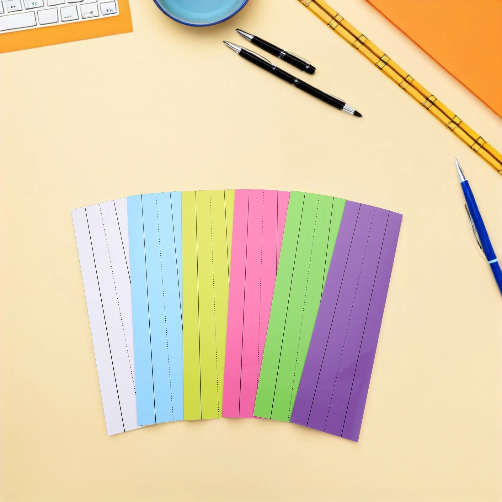 6Pcs Magnetische Satz Streifen Beschreibbare Löschbare Handschrift Praxis Whiteboard Streifen Lehrer Klassenzimmer Student Lieferungen