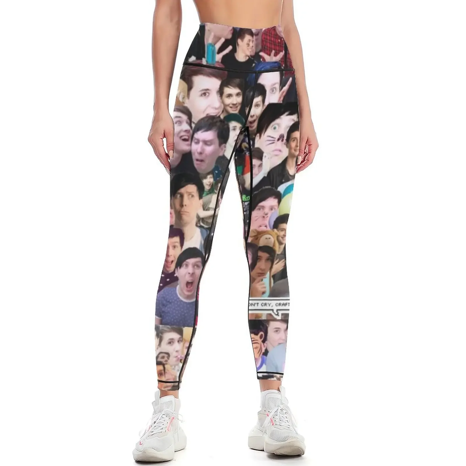Dan Howell and Phil Lester Collage Leggings Sports female Women sports Women's sportswear Womens Leggings