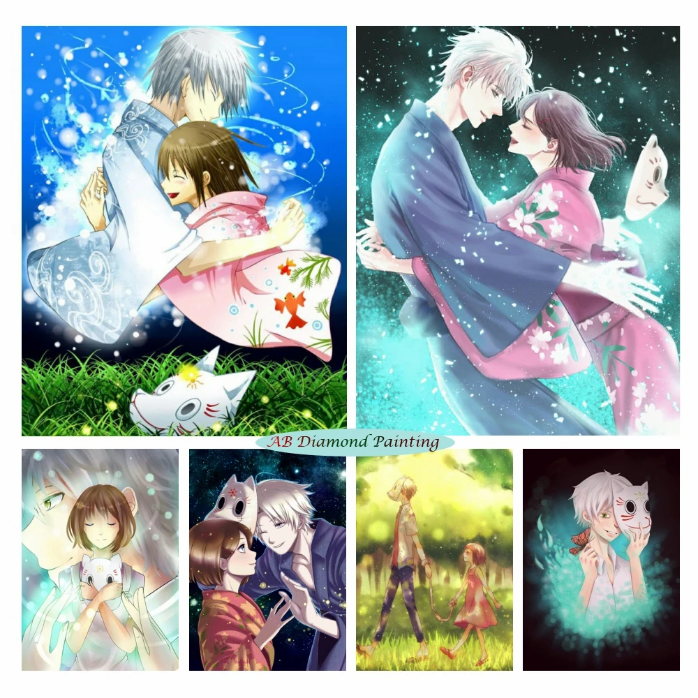 

Anime Hotarubi No Mori E 5d AB Diamond Painting Japanese Manga Wall Art Diamond Embroidery Cross Stitch Kit Handcraft Home Decor