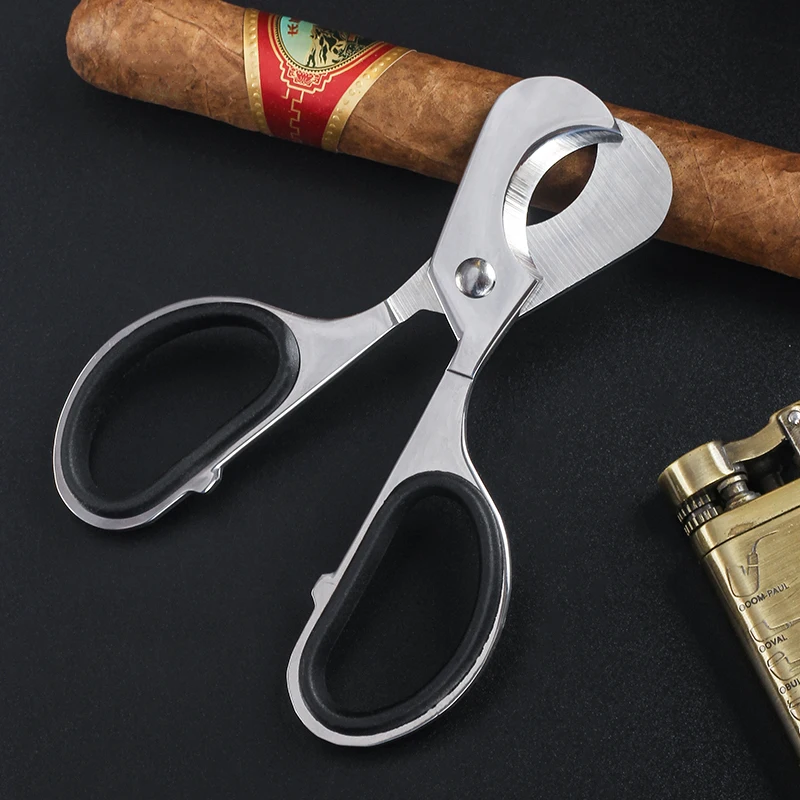 1 PC Double Blades Stainless Steel Cigar Cutter High Quality Cigar Knife Cuban Cigar Scissors