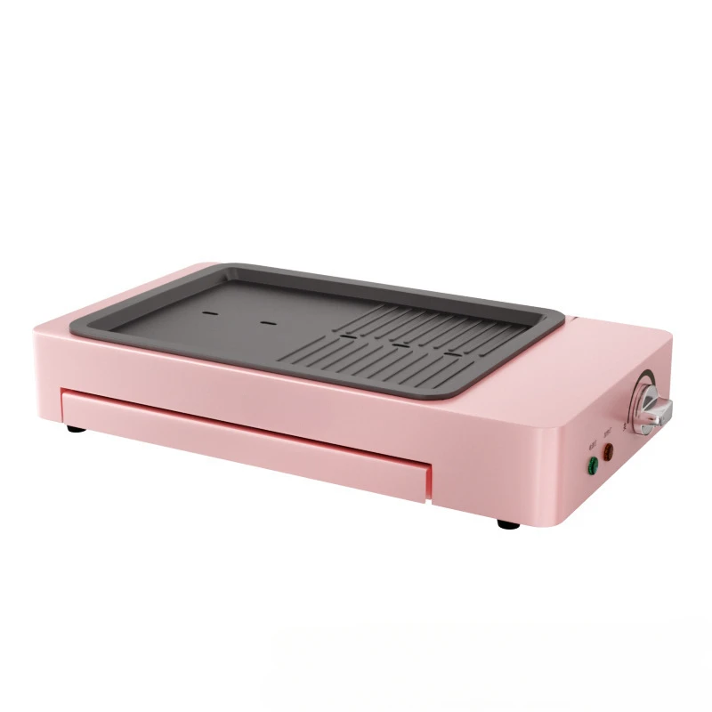 Electric grill Household indoor smokeless pan Electric pan Non-stick electric barbecue pan