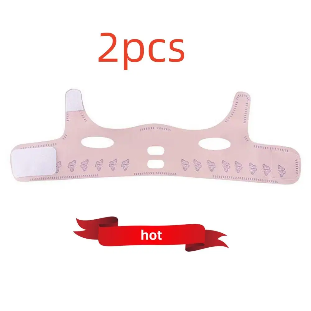 

2PCS Breathable V Face Band Cheek Lift Up Face Thin Mask Reduce Double Chin V-Line Shaping Bandage Anti Wrinkle Face Bandage