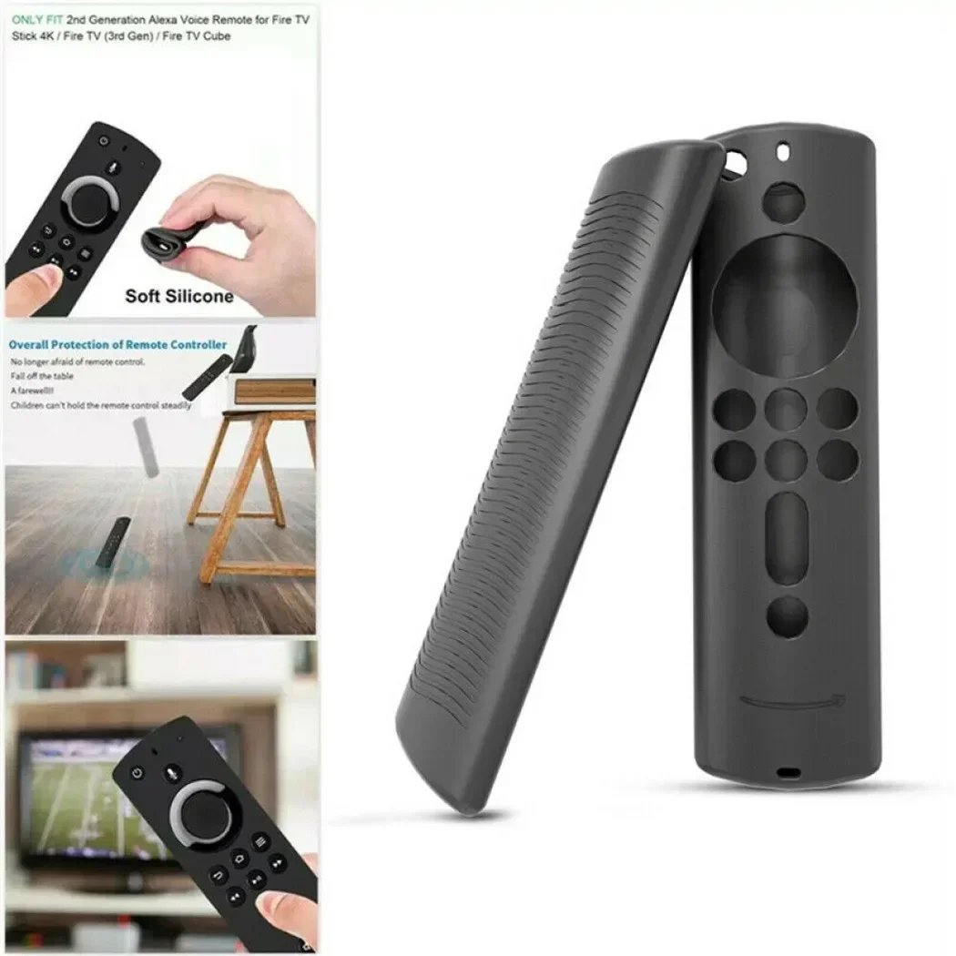 

Box Cover Remote Control Durable For Amazon Fire TV Stick Lightweight Replacement 1 Pcs 4K Black High Quality Shockproof