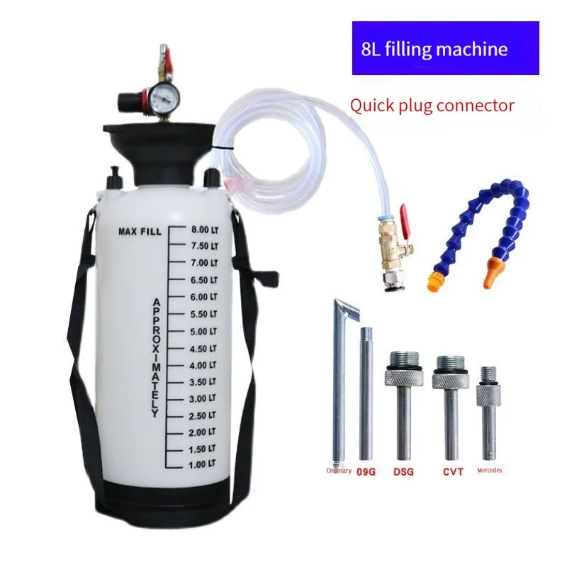 8L Pneumatic Filler Gear Transmission Fluid Tanker  Car Gearbox Grease Injector Oil Tanker 