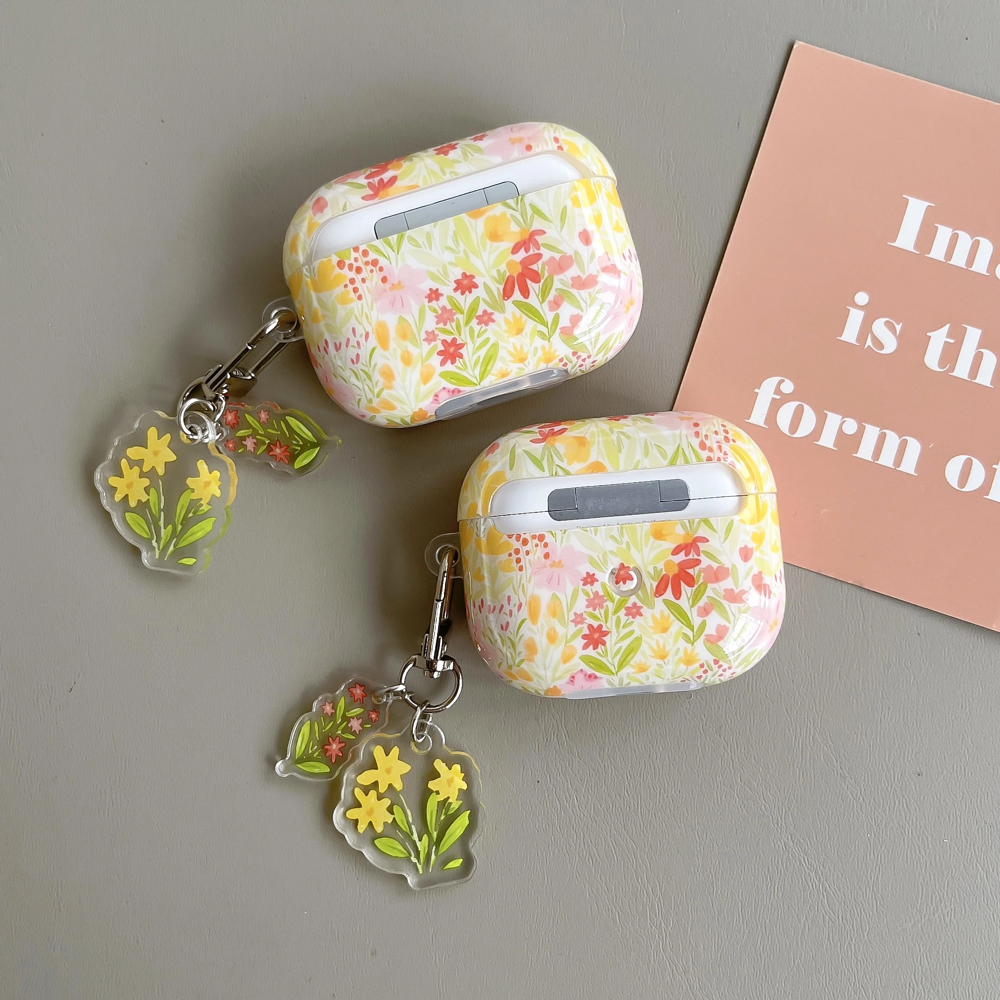 Glamoureuze Bloemenpatroon Case Voor De Airpods1/2 Airpods3 Airpods Pro En Pro2 Tpu Hoofdtelefoonhoezen