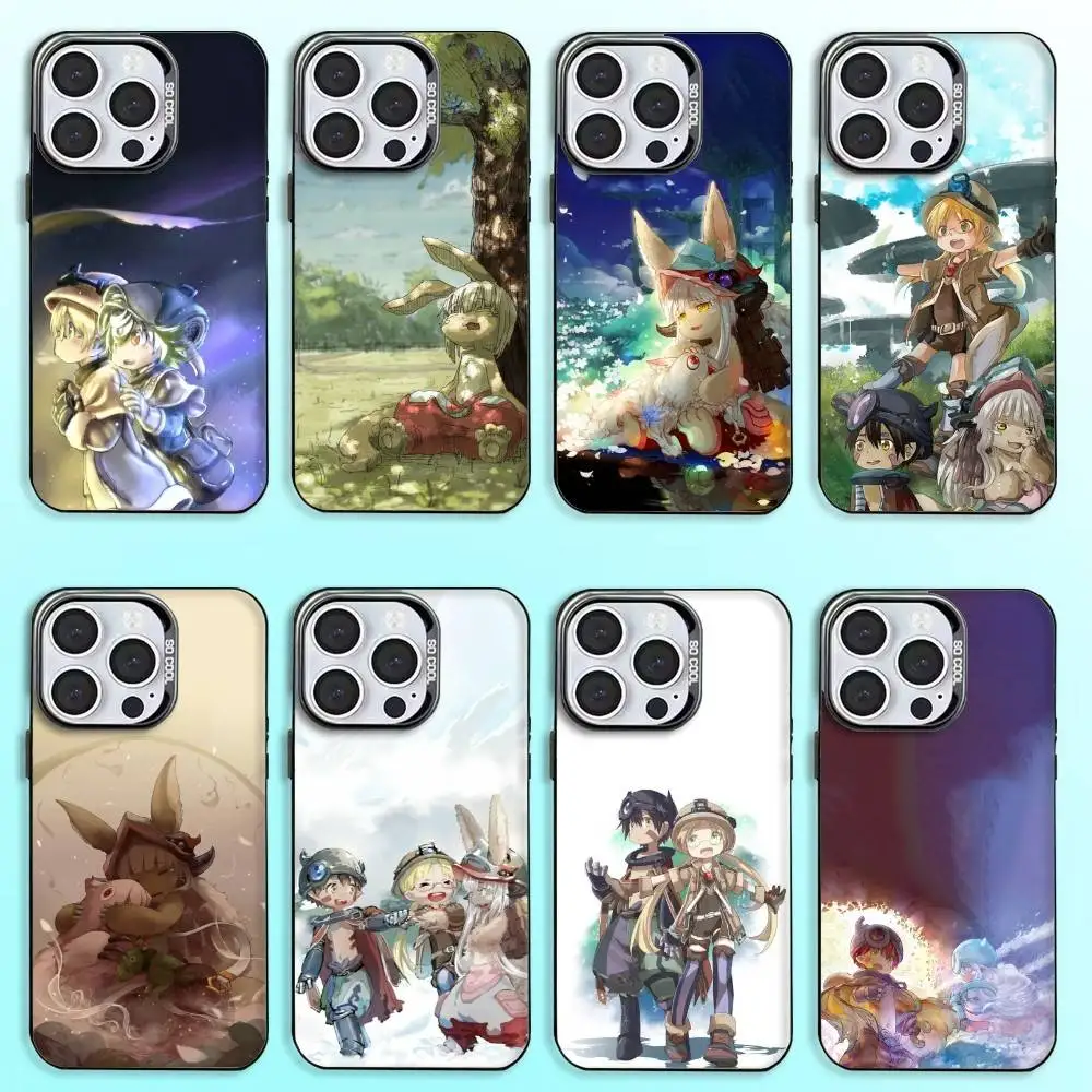 

Made In A-Abyss F-Faputa Phone Case For iPhone17,16,15,14,13,12,11 Plus,Pro Max Colored Silver Plated Inside Cover