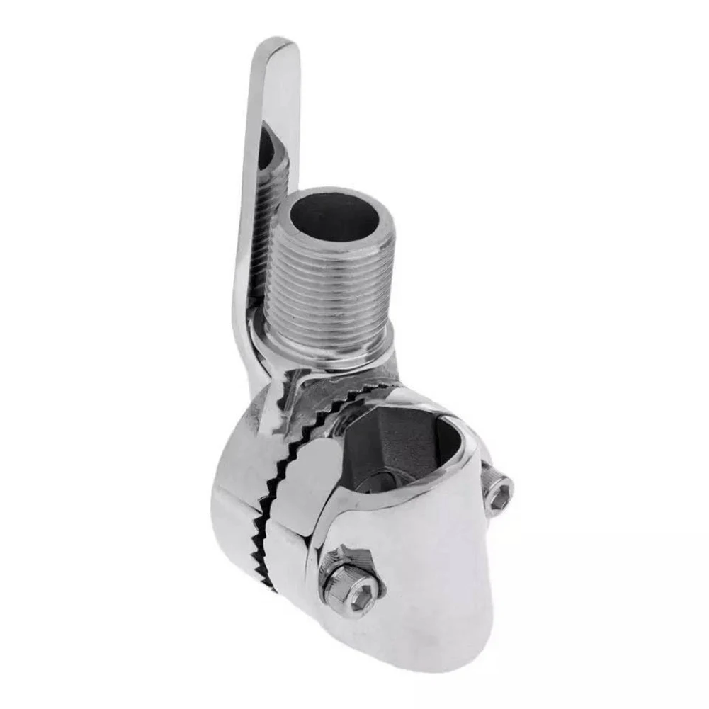 Versatile Pole Clamp Adapter Stainless Steel Pipe Clamp Base Antenna Base Marine Adjustable Antenna Base Yacht Universal Base