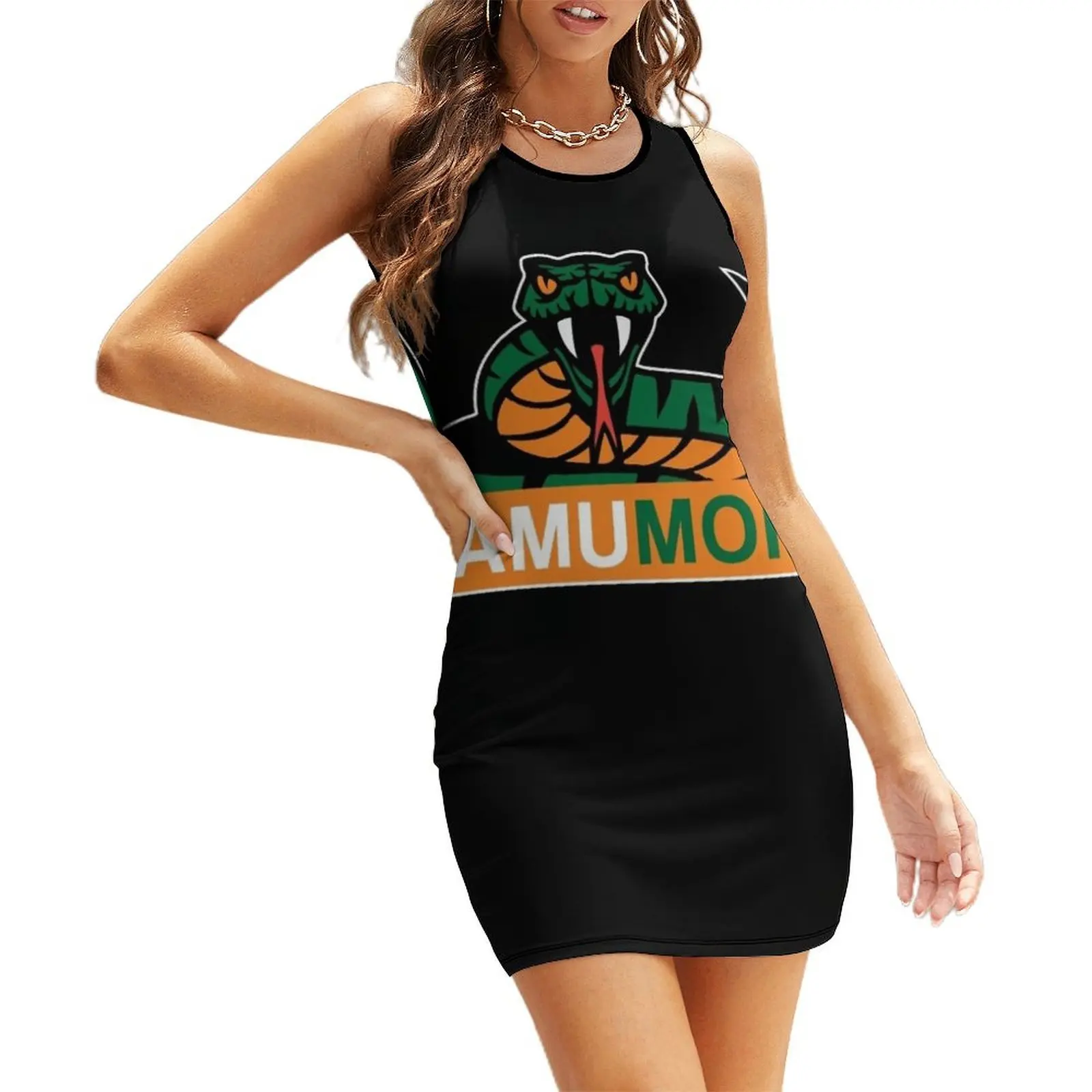 

FAMU MOM Florida Orange and Green A&M Pride Rattlers Sleeveless Sundress luxury evening dresses 2025 dress for women 2025
