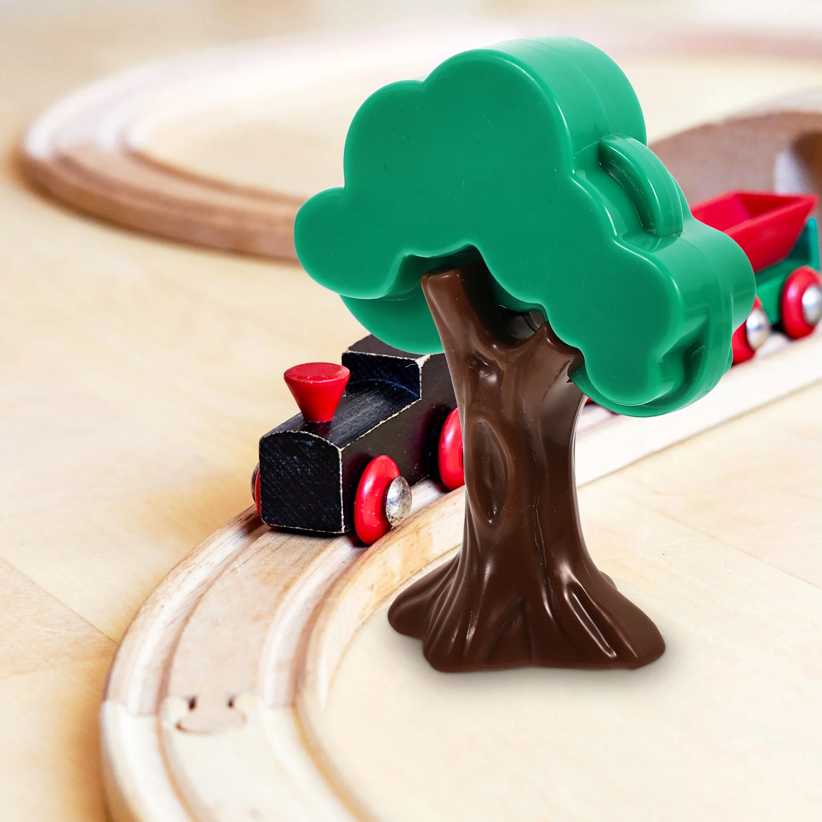 5 قطعة أشجار الغابات الصغيرة لمناظر القطار لتقوم بها بنفسك مجموعة لعب للأطفال وهمية شجرة الصنوبر البلاستيكية ديكور المناظر الطبيعية العمارة محاكاة #6