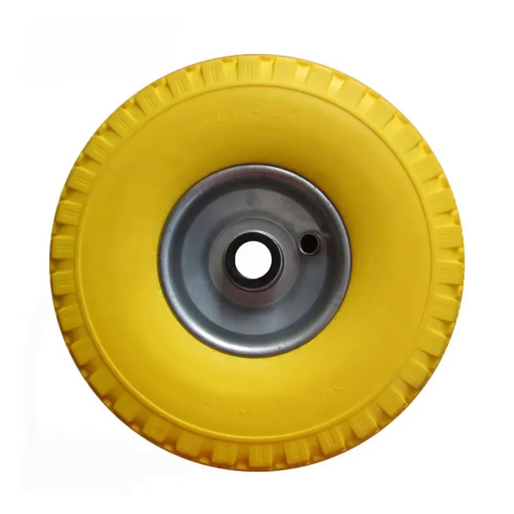 new 10 inch anti-puncture high elasticity wheelbarrow PU bearing wheel pu caster wheel