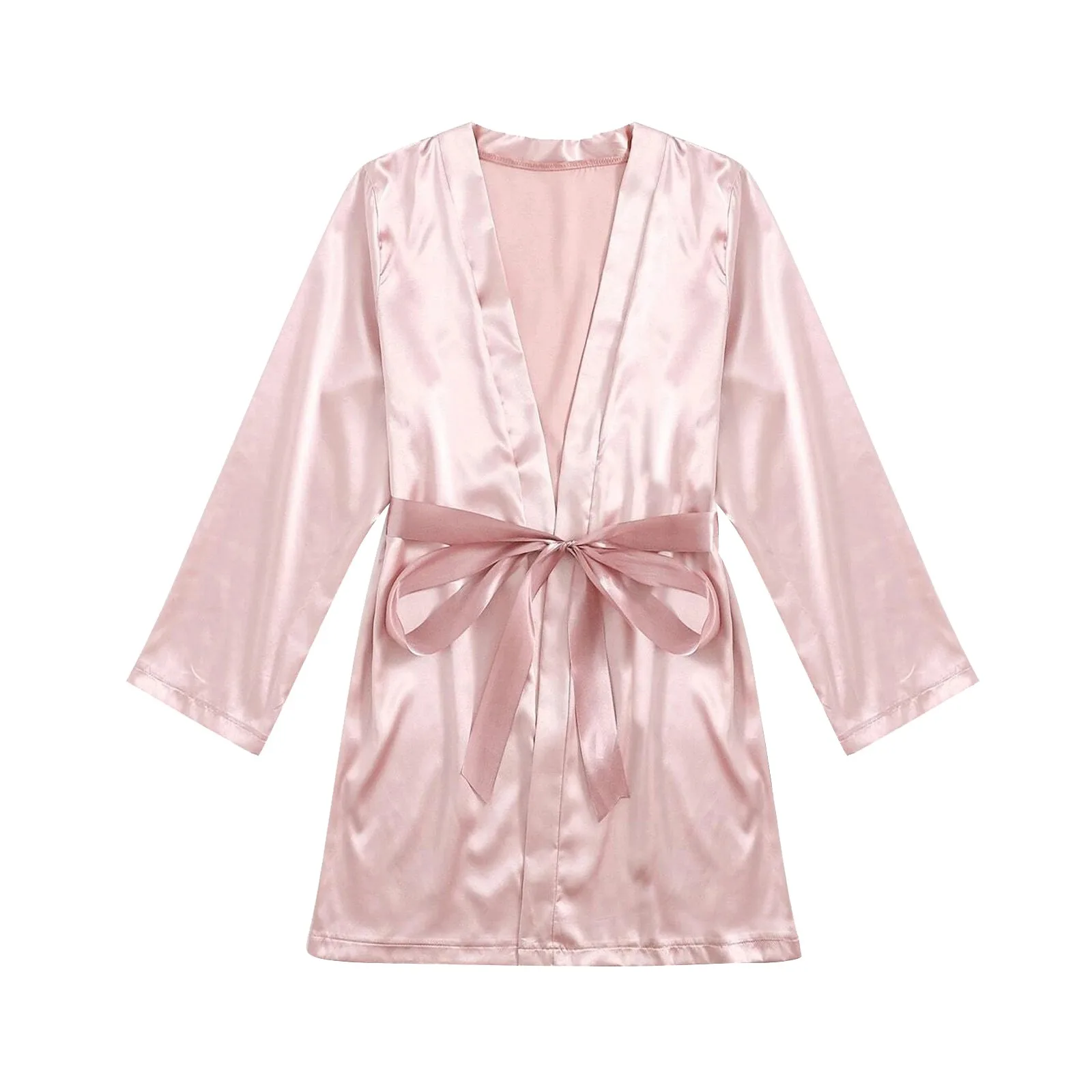 Neue Seide Kimono Robe Bademantel Frauen Seide Brautjungfer Roben sexy Roben Satin Robe Damen feste Bade mäntel Vestidos de Novia