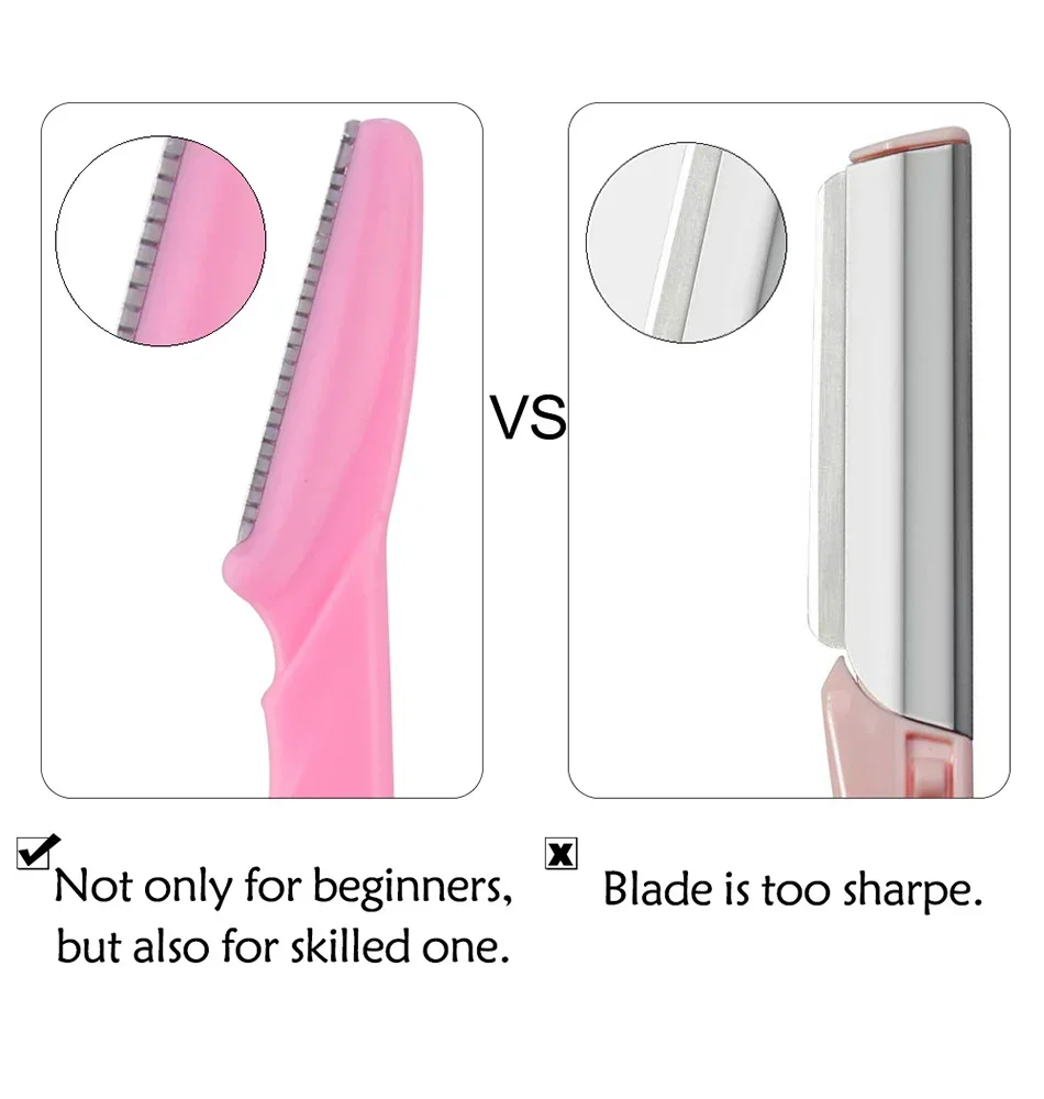 3/10Pcs Augenbraue Epilation Haar Entfernung Schneider Sicherheit Messer Make-Up Schaber Augenbraue Trimmer Klinge Frauen Gesicht Rasierer Tragbare – Detail 6