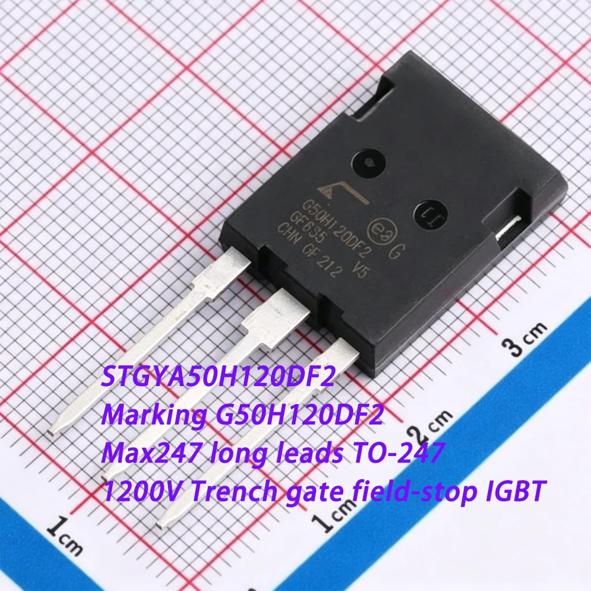 1PCS STGYA50H120DF2 Marking G50H120DF2 Max247 TO-247-3 1200V 1.2KV 50A 100A 200A 535W NEW Original high-speed IGBT Transistor