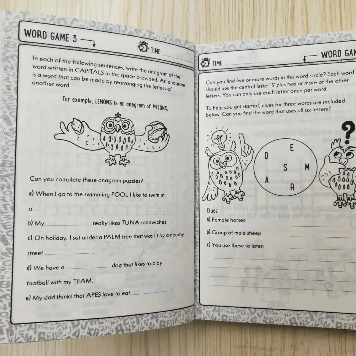 10PCS Parole Ricerca Cervello Matematica Tempi Tavoli Giochi Quiz Puzzle di Viaggio per Bambini Intelligenti Libro di Lettura Inglese Bambini EducativiBoo