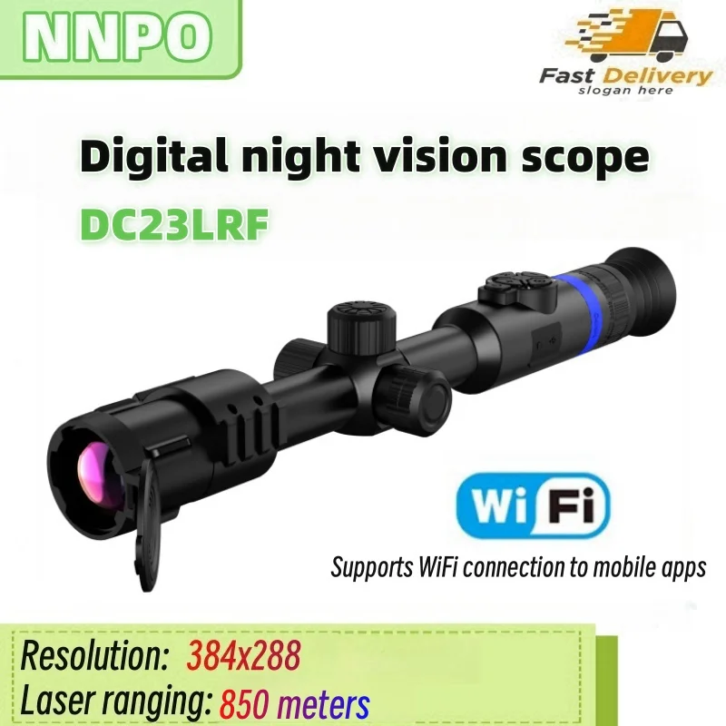 NNPO DC23-LRF Night VIsion Scope Hunting Camera 12μm 384*288 Sensor Rangefinder IP67 Waterpoof Monocular Digital Cameras Caza