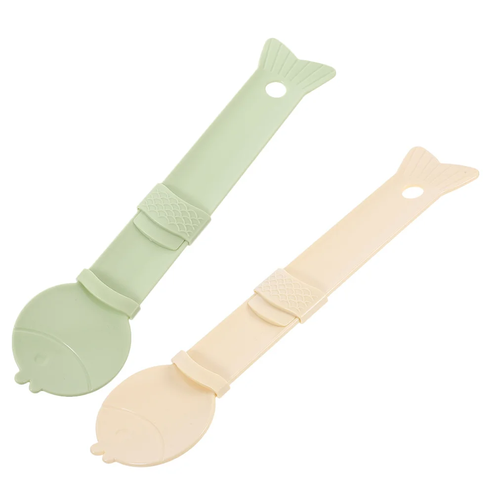 

2Pcs Cat Dog Canned Food Spoon Ergonomic Handle Multi Functional Pet Feeding Tool for Wet Treats and Water ABS Safe Material